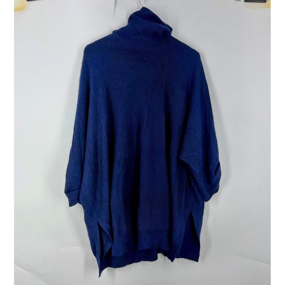 Pure Collection Womens Oversized Turtleneck Sweater Soft Side Slit Tunic Size XL